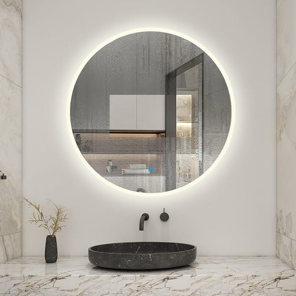 Specchio Da Bagno Rotondo Da 100cm con LED A+, Anti Nebbia, Touch, 3 Temperature Colore