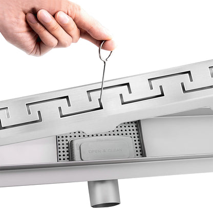 AICA ITALY Canaletta scarico doccia canalina scarico acciaio inox per box doccia a pavimento C tipo griglia