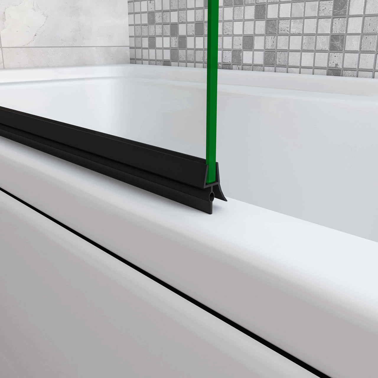 Sopravasca da Bagno Parete Vasca Doccia 90/100/110/120x140 cm Due Ante Movibili Vetro Temperato Trasparente 6 mm Anticalcare Telaio Nero Opaco