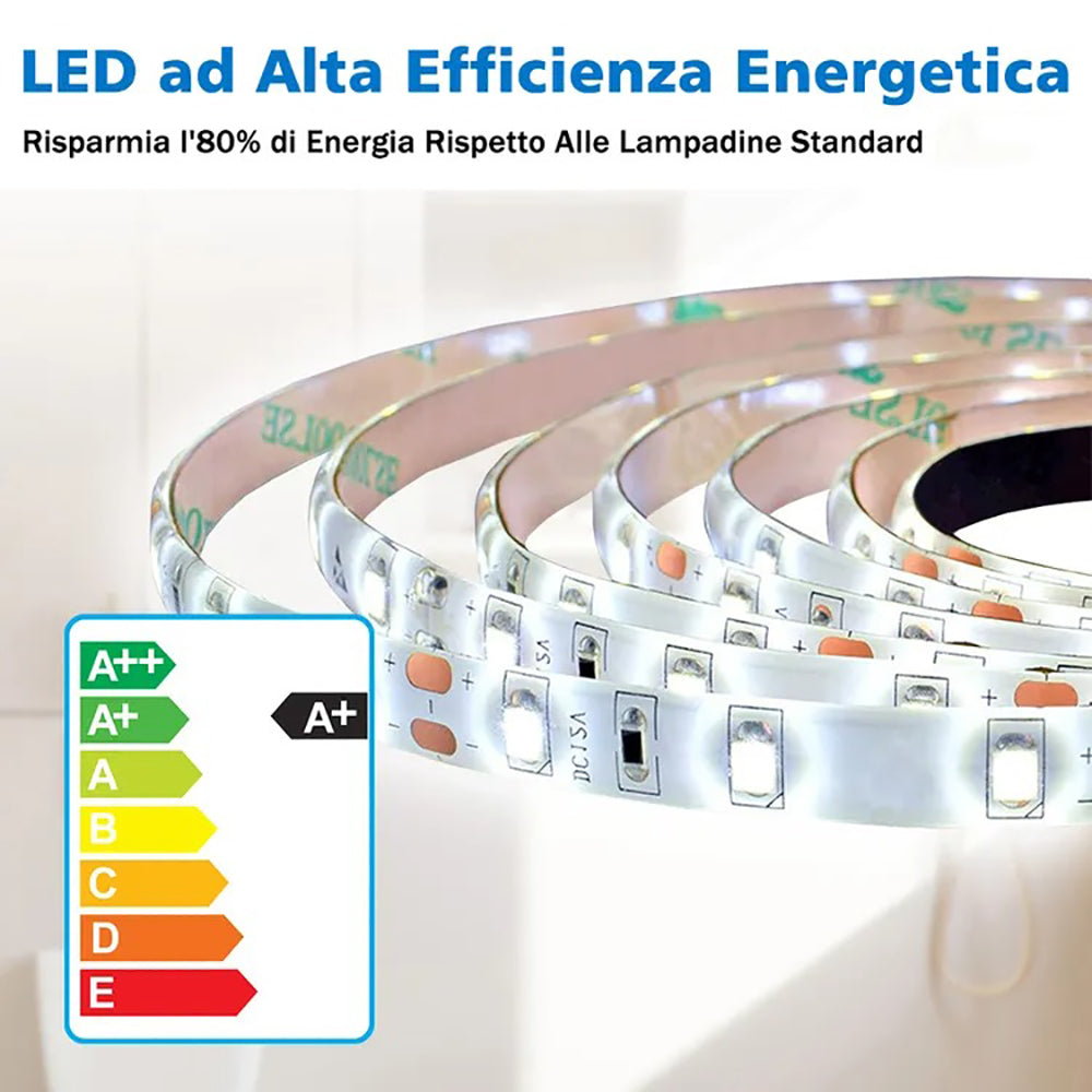 AICA Specchio da bagno rotondo con LED con antiappannamento, 3 temperature di colore e memoria per interruzione di corrente