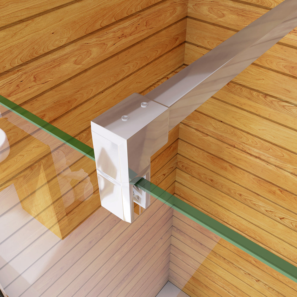 Box Doccia Walk In Parete Fissa Anticalcare Multi Fasce Satinate Opache in Vetro Temperato 6mm con Barra Stabilizzatrice Cromo Lucido