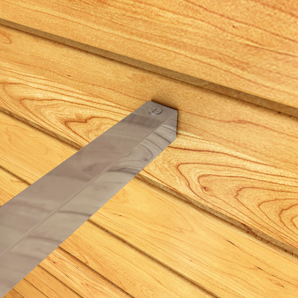 Box Doccia Walk In Parete Fissa Anticalcare Multi Fasce Satinate Opache in Vetro Temperato 6mm con Barra Stabilizzatrice Cromo Lucido