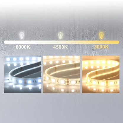 AICA Specchio a figura intera e LED, Rettangolare 150x40cm, Tocco intelligente, 3 temperature colore regolabili