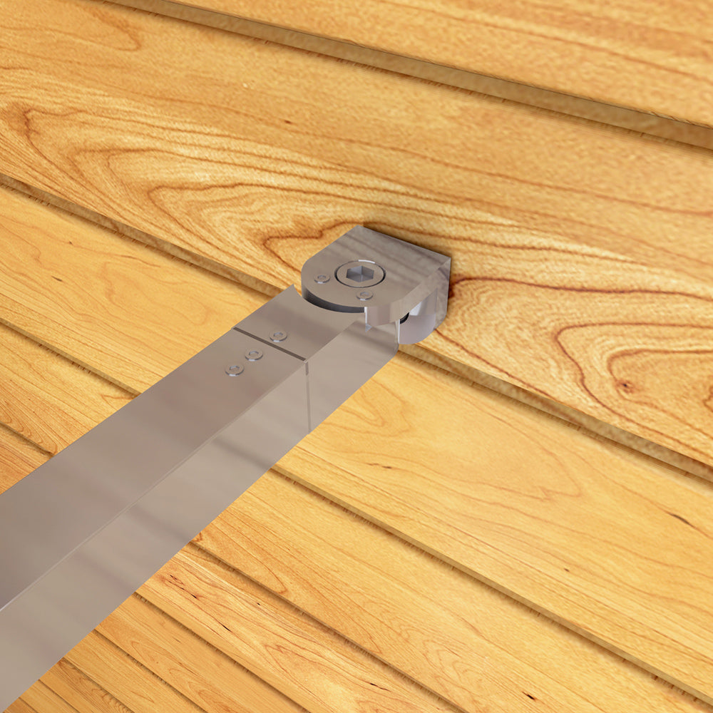 Box Doccia Walk In Parete Fissa in Vetro Temperato 6 mm Anticalcare Multi Fasce Satinate Opache con Barra Stabilizzatrice Regolabile