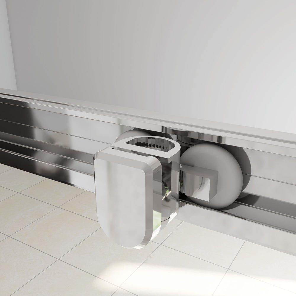 120cm Box Doccia Angolare Porta Scorrevole con Parete Fissa Vetro Temperato 5mm Satinato Opaco H.185cm