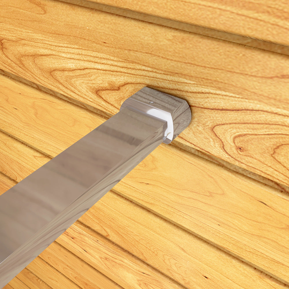 Box Doccia Walk In Parete Fissa in Vetro Temperato 6mm Anticalcare Multi Fasce Satinate Opache con Barra Stabilizzatrice Cromo Lucido