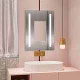 Aica60 × 45 cm LED Quadrato Specchio da Bagno Anti-appannamento Interruttore Touch Control - Consegna gratuita