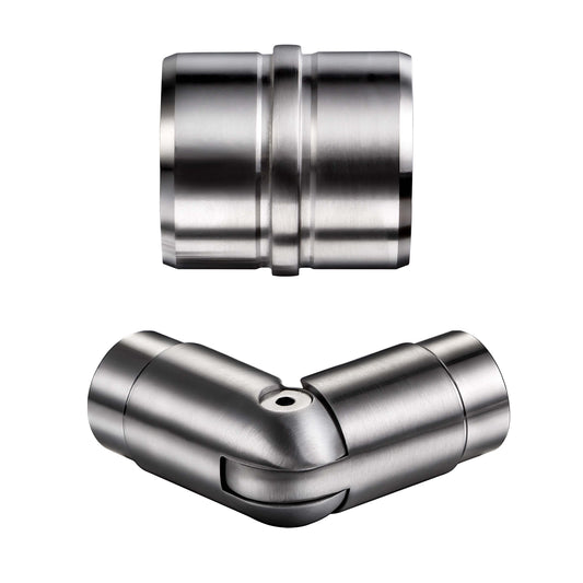 Connettore regolabile /Connettore dritto in acciaio inox 304 per corrimano Ø42.2/42.4mm parete