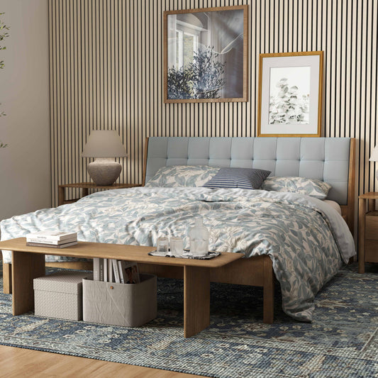 Set di 2/3 pannelli decorativi fonoassorbenti in legno MDF, 240 cm × 60 cm, Sp 21 mm, Color rovere naturale/chiaro/scuro/noce/grigio chiaro#Color rovere naturale