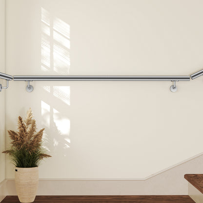 Corrimano Inox 304 Satinato 80-100-120-150-180-200-220-240 cm per Pareti Interne ed Esterne