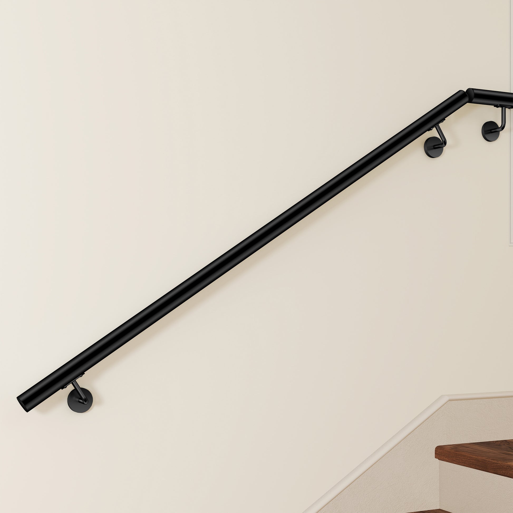 Corrimano Inox 304 nero opaco 80-100-120-150-180-200-220-240 cm per Scale Interne ed Esterne