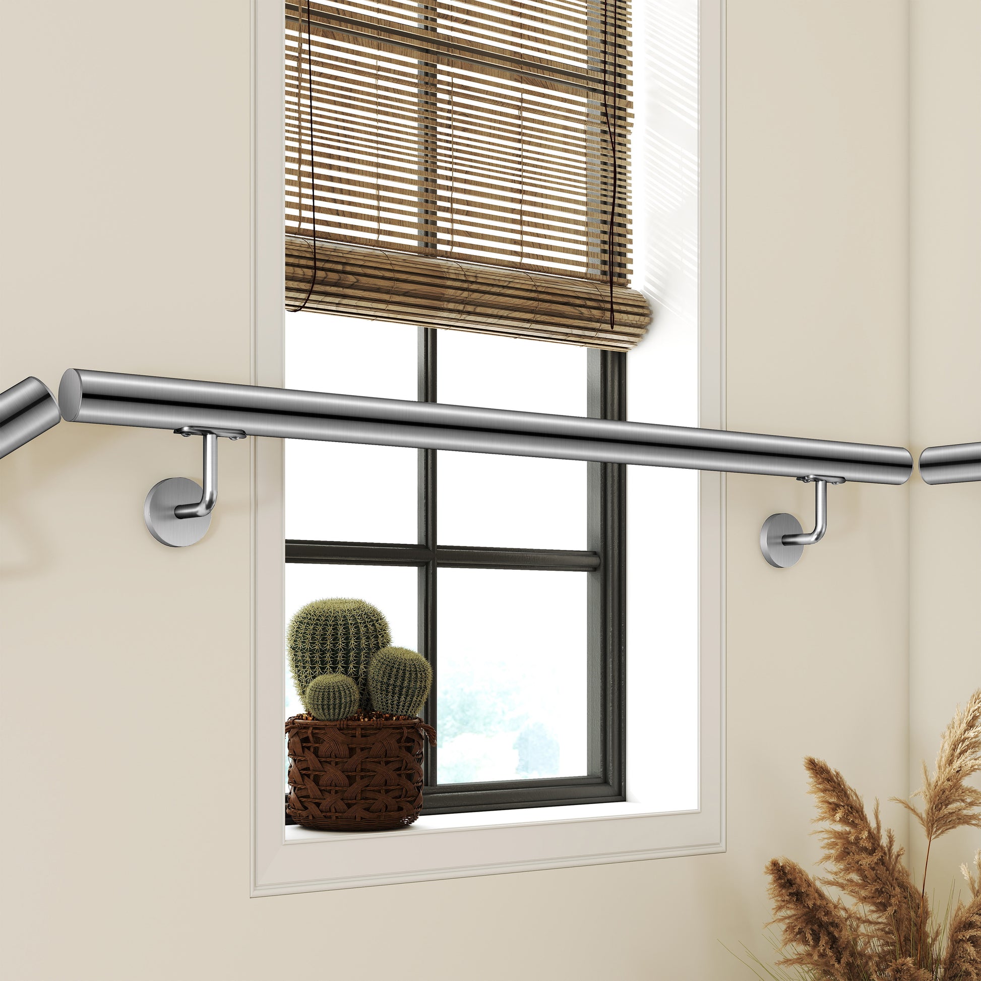 Corrimano Inox 304 Satinato 80-100-120-150-180-200-220-240 cm per Pareti Interne ed Esterne