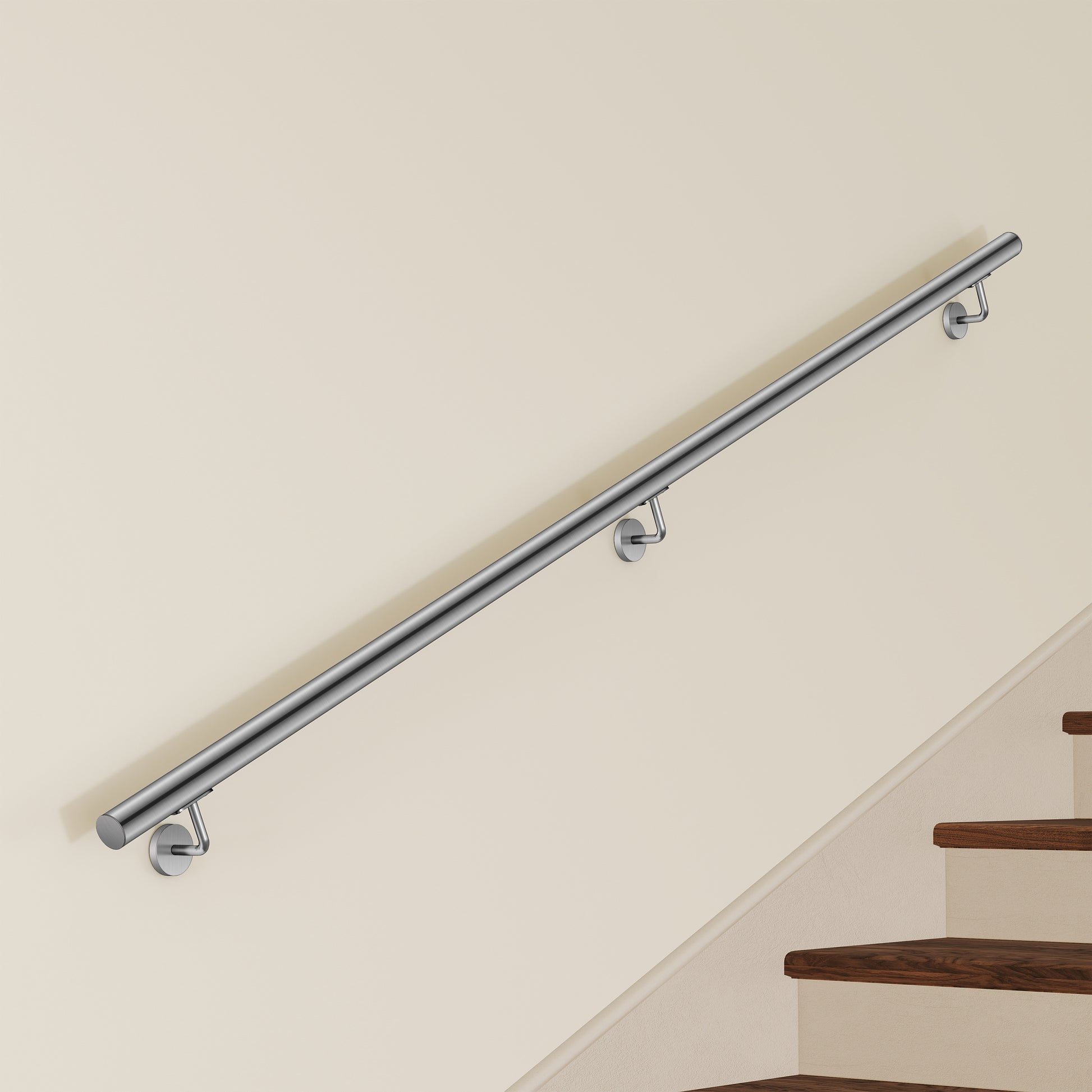 Corrimano Inox 304 Satinato 80-100-120-150-180-200-220-240 cm per Pareti Interne ed Esterne