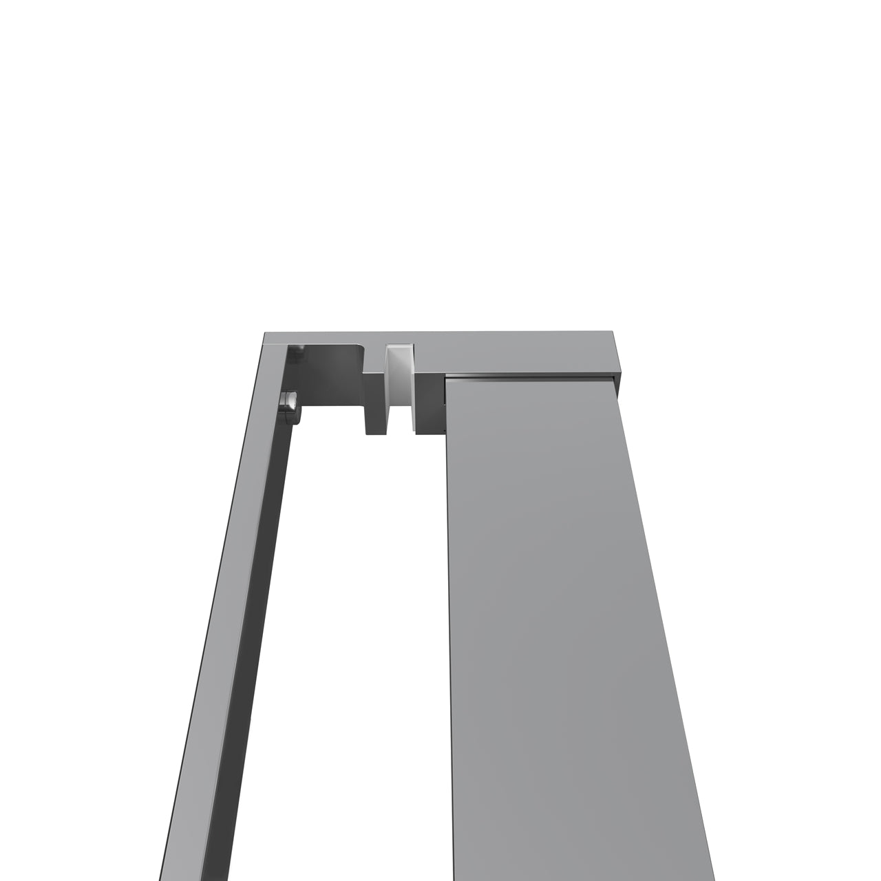 Mensola Doccia per Parete Doccia Walk in 80/90/100/120 cm Alluminio Cromo Lucido/Nero Opaco Porta-asciugamani Adattabile Vetro da 8 mm