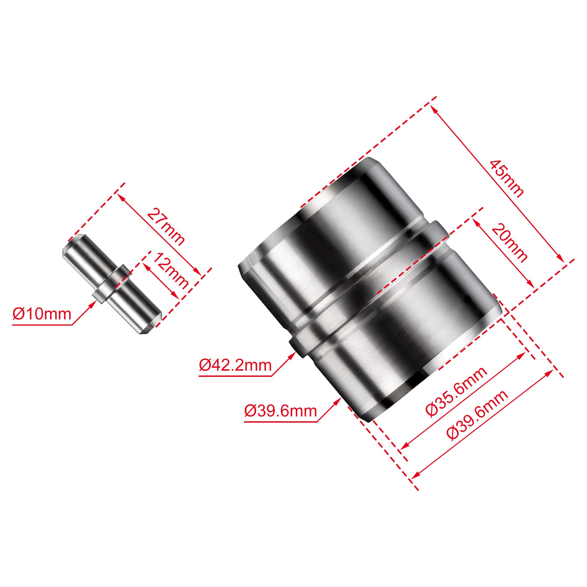 Kit Connettore Dritto/Angolo Regolabile per Ringhiere in Acciaio Inox Diametro 42.4 mm Configuratore per Corrimano per Ringhiere a 3/5 Traversi