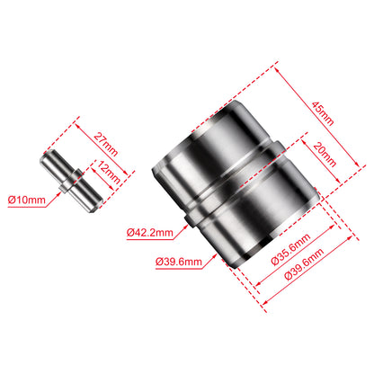 Kit Connettore Dritto/Angolo Regolabile per Ringhiere in Acciaio Inox Diametro 42.4 mm Configuratore per Corrimano per Ringhiere a 3/5 Traversi