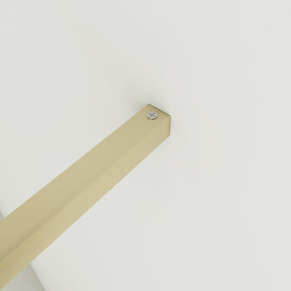 Box Doccia Walk In 50-120x200 cm Parete Fissa Vetro 8/10 mm Trasparente Anticalcare Oro Spazzolato Barra Stabilizzatrice 140 cm