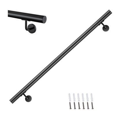 Corrimano Inox 304 nero opaco 80-100-120-150-180-200-220-240 cm per Scale Interne ed Esterne