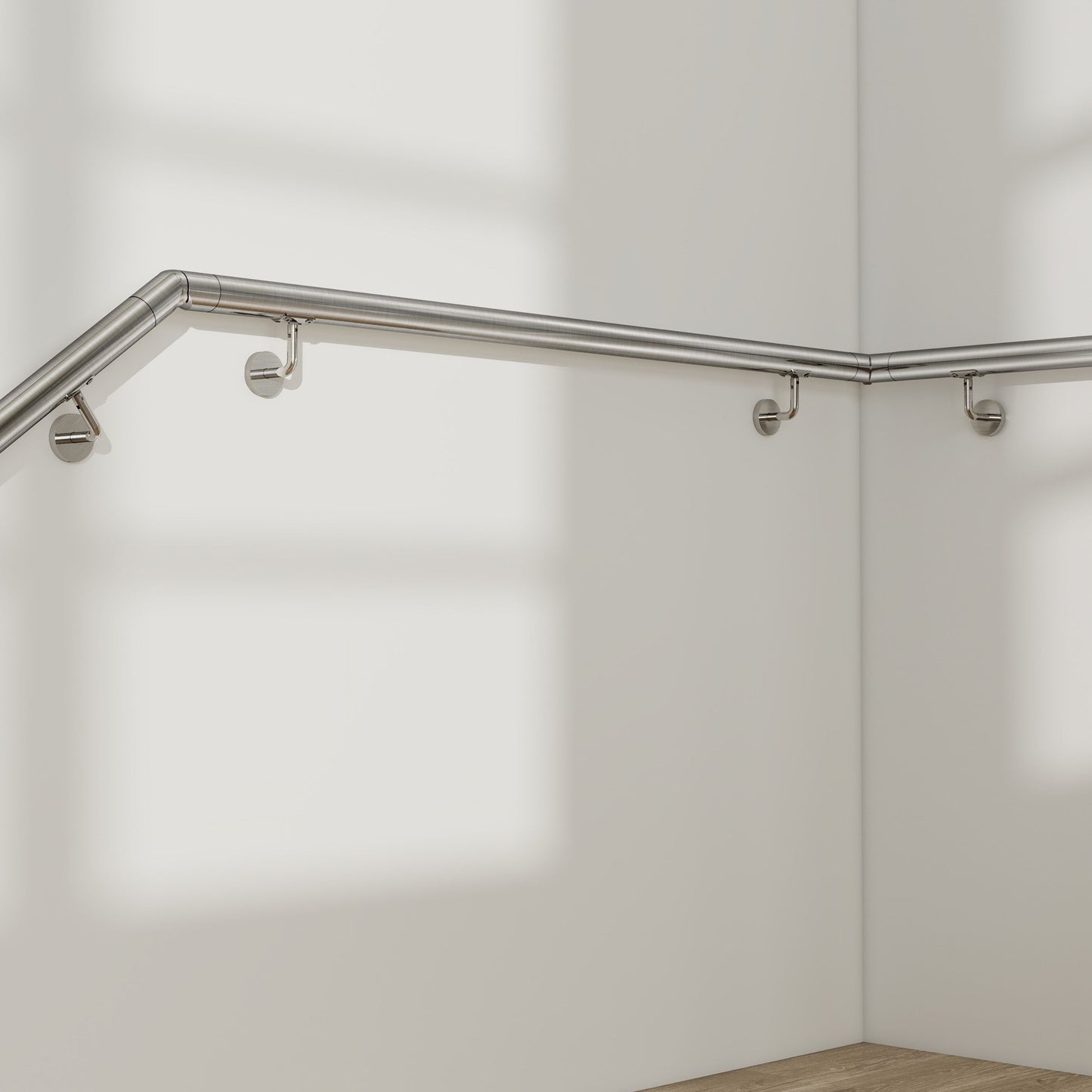 Corrimano in acciaio inox 304 spazzolato 80/100/120/150/180/200cm per interni ed esterni scale