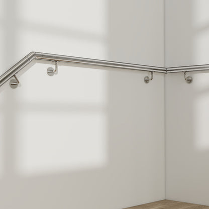 Corrimano in acciaio inox 304 spazzolato 80/100/120/150/180/200cm per interni ed esterni scale
