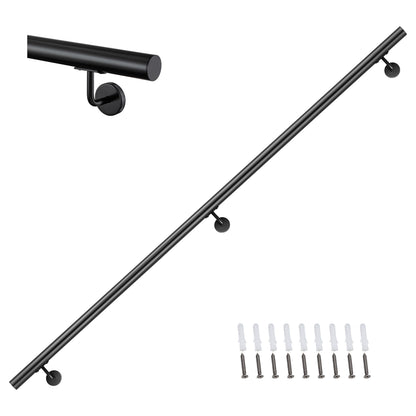 Corrimano Inox 304 nero opaco 80-100-120-150-180-200-220-240 cm per Scale Interne ed Esterne