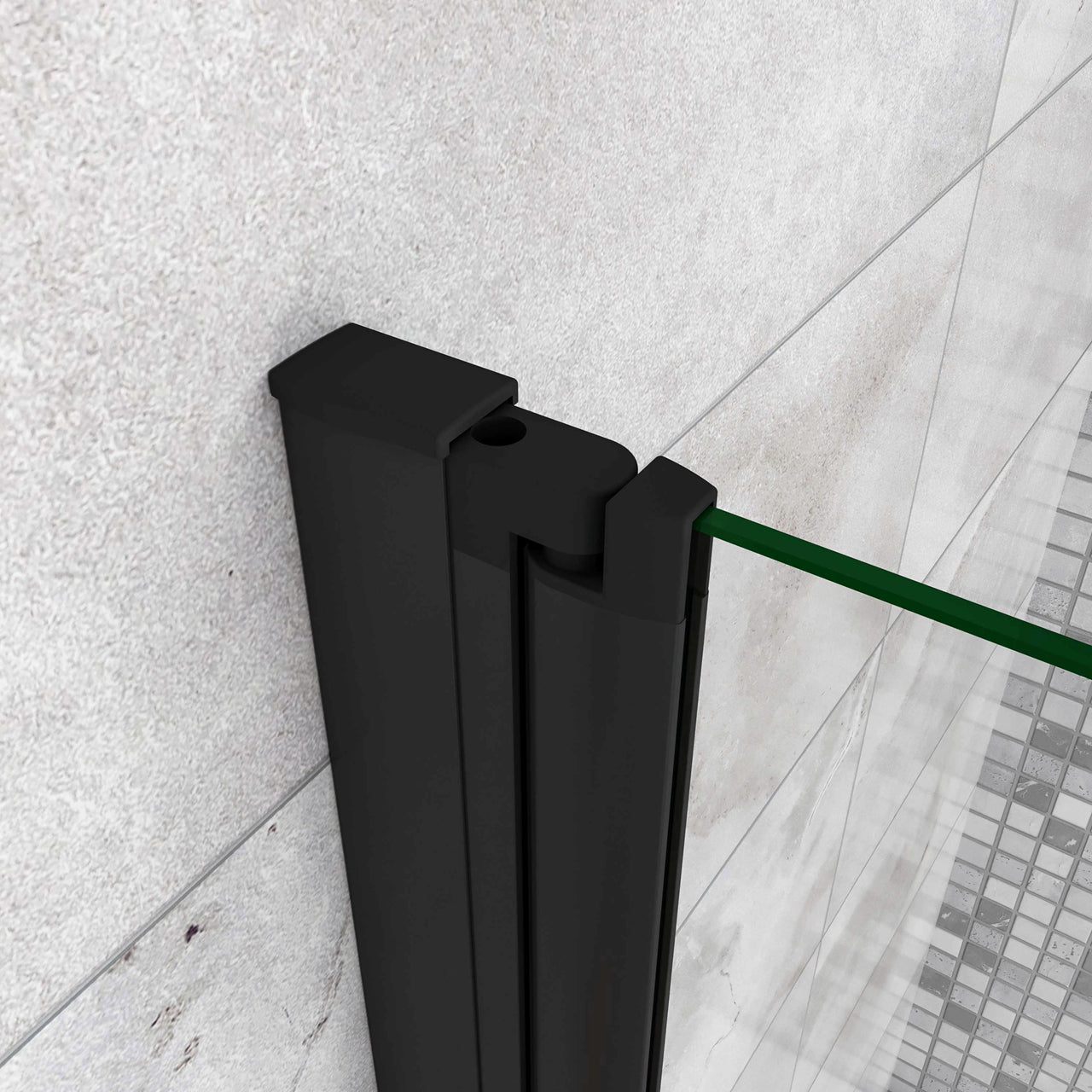 Sopravasca da Bagno Parete Vasca Doccia 90/100/110/120x140 cm Due Ante Movibili Vetro Temperato Trasparente 6 mm Anticalcare Telaio Nero Opaco