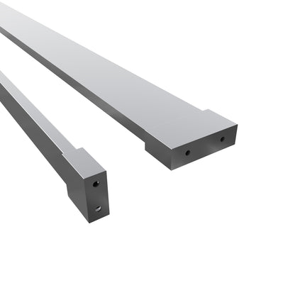 Mensola Doccia per Parete Doccia Walk in 80/90/100/120 cm Alluminio Cromo Lucido/Nero Opaco Porta-asciugamani Adattabile Vetro da 8 mm