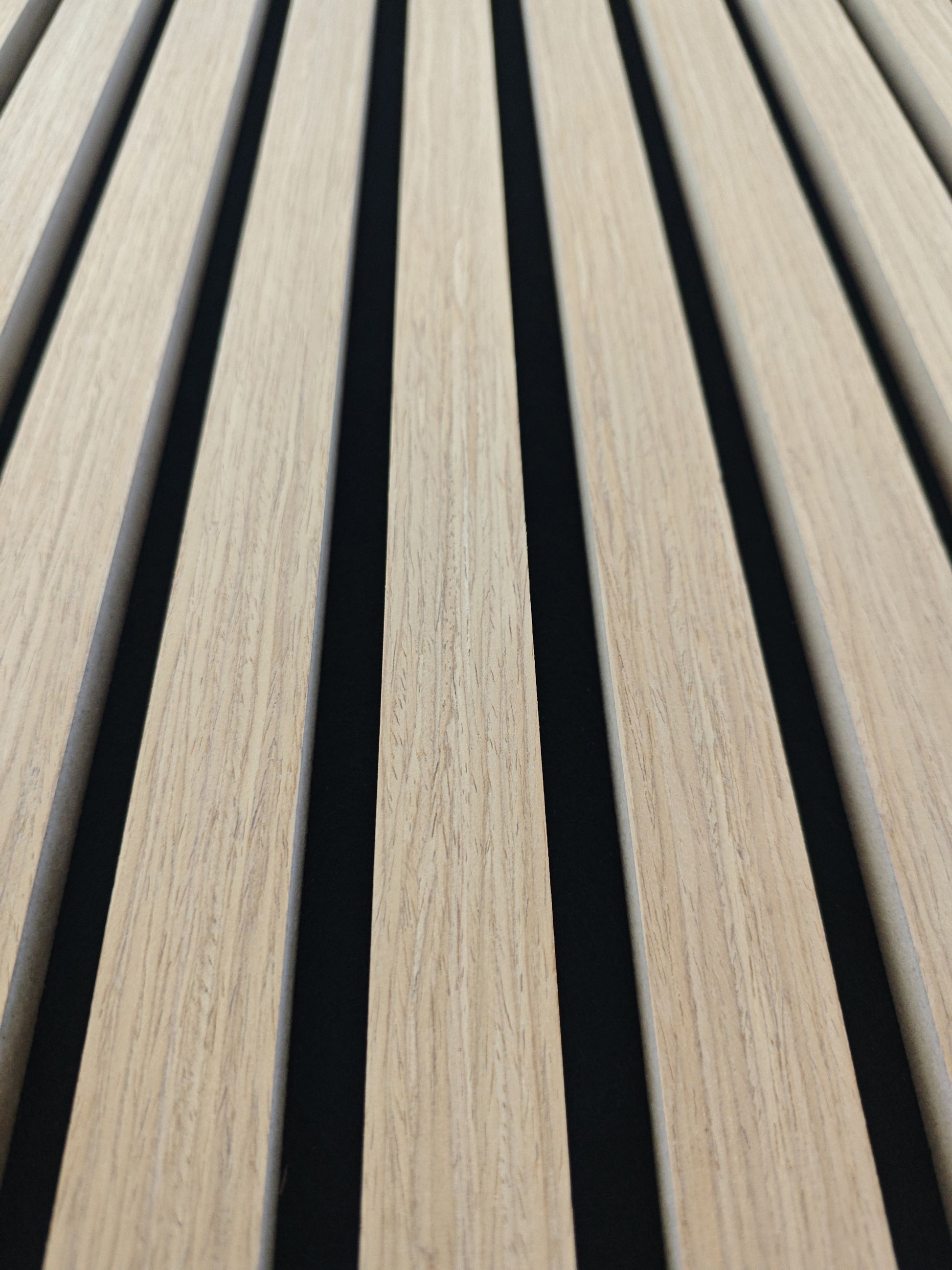 Set di 2/3 pannelli decorativi fonoassorbenti in legno MDF, 260 cm × 30 cm, Sp 21 mm, Color rovere naturale/chiaro/scuro/noce/grigio chiaro (Copy)#Color rovere scuro