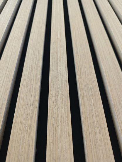 Set di 2/3 pannelli decorativi fonoassorbenti in legno MDF, 260 cm × 30 cm, Sp 21 mm, Color rovere naturale/chiaro/scuro/noce/grigio chiaro (Copy)#Color rovere scuro