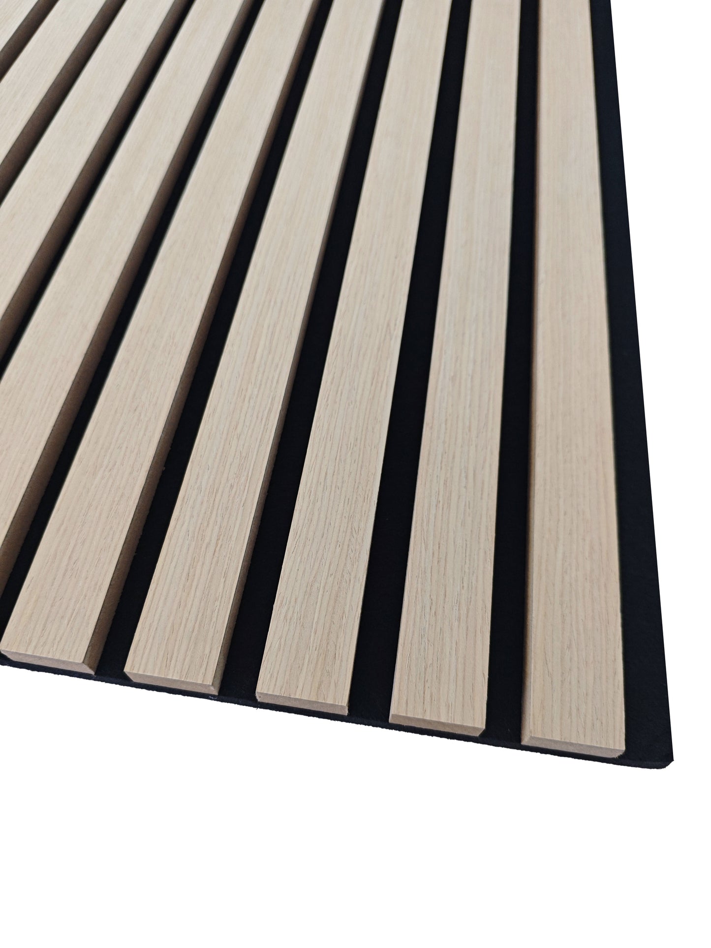 Set di 2/3 pannelli decorativi fonoassorbenti in legno MDF, 260 cm × 30 cm, Sp 21 mm, Color rovere naturale/chiaro/scuro/noce/grigio chiaro (Copy)#Color rovere naturale