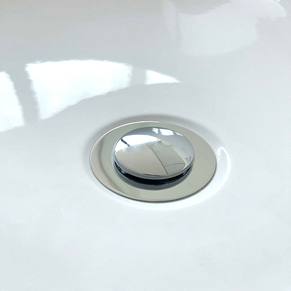 Vasca da Bagno a Isola Freestanding in Acrilico da 170x72x65 cm, Colore Bianco, Forma di Barca Ovale