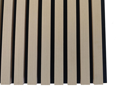 Set di 2/3 pannelli decorativi fonoassorbenti in legno MDF, 260 cm × 30 cm, Sp 21 mm, Color rovere naturale/chiaro/scuro/noce/grigio chiaro (Copy)#Color rovere chiaro