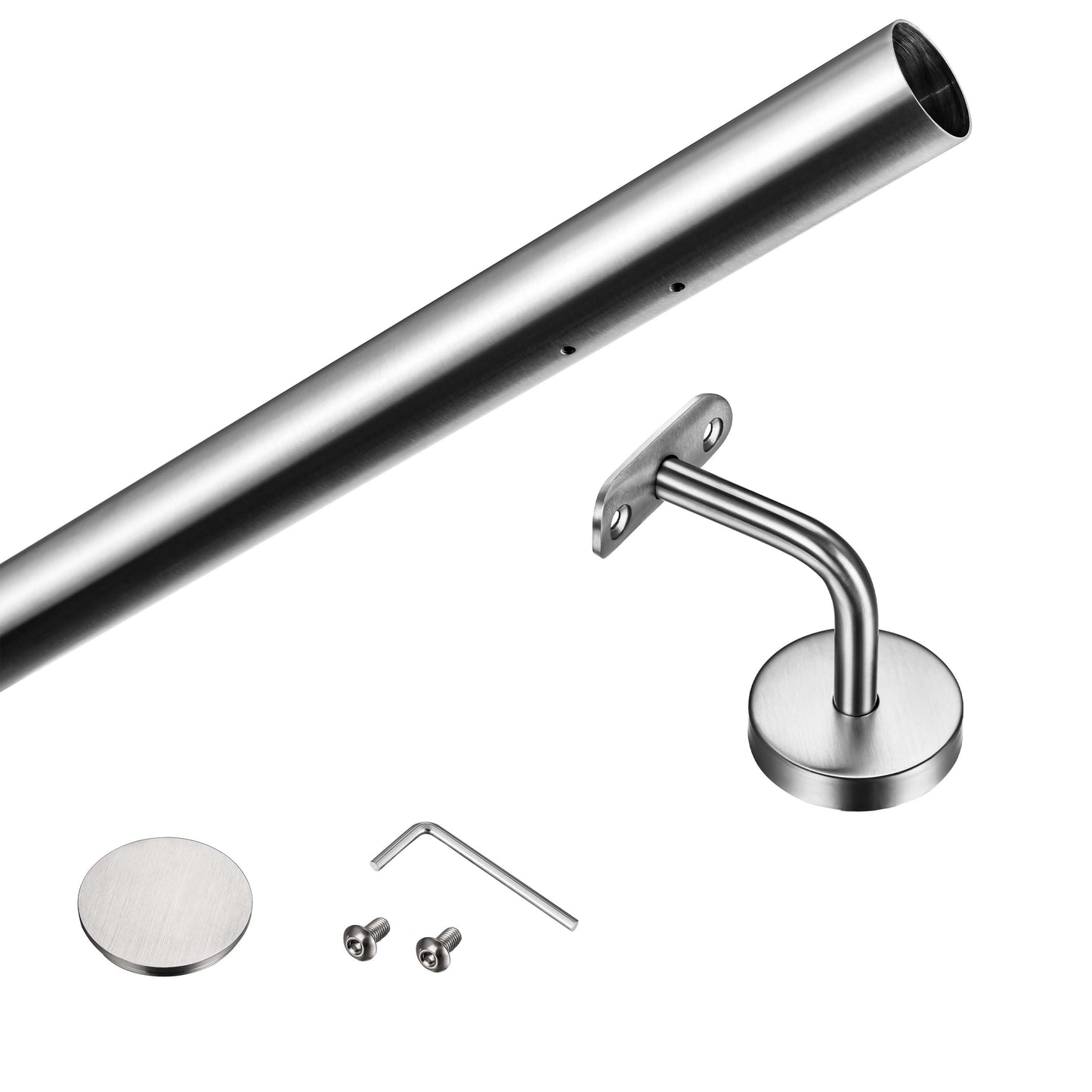 Corrimano Inox 304 Satinato 80-100-120-150-180-200-220-240 cm per Pareti Interne ed Esterne