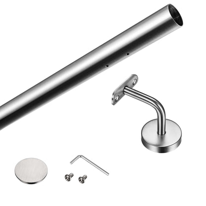 Corrimano Inox 304 Satinato 80-100-120-150-180-200-220-240 cm per Pareti Interne ed Esterne