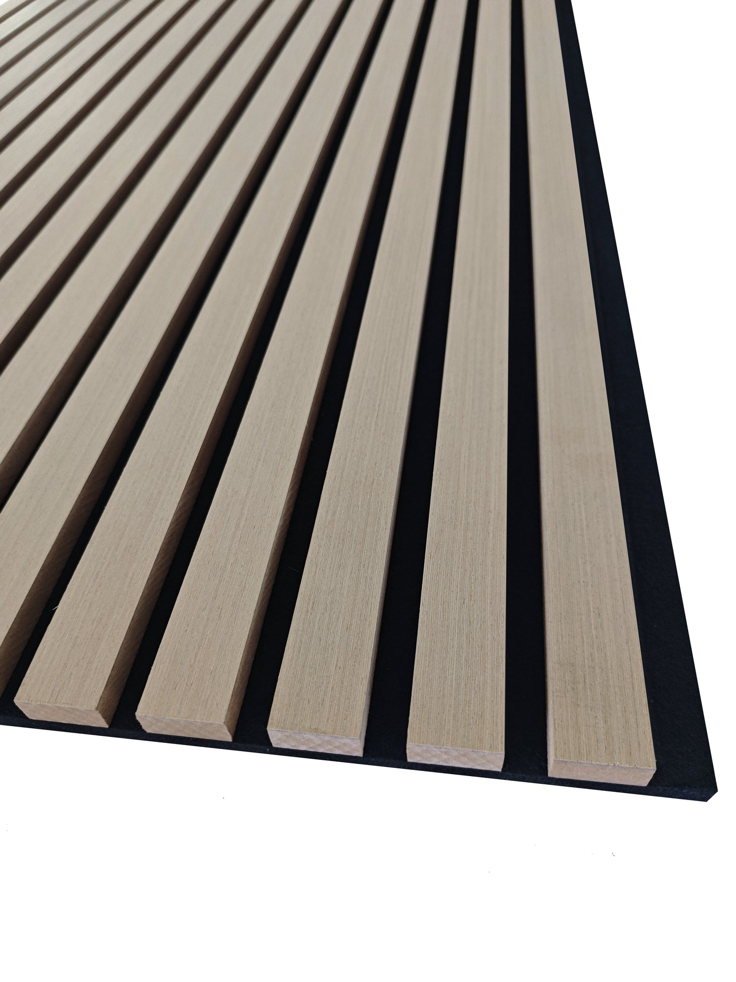 Set di 2/3 pannelli decorativi fonoassorbenti in legno MDF, 260 cm × 30 cm, Sp 21 mm, Color rovere naturale/chiaro/scuro/noce/grigio chiaro (Copy)#Color rovere chiaro