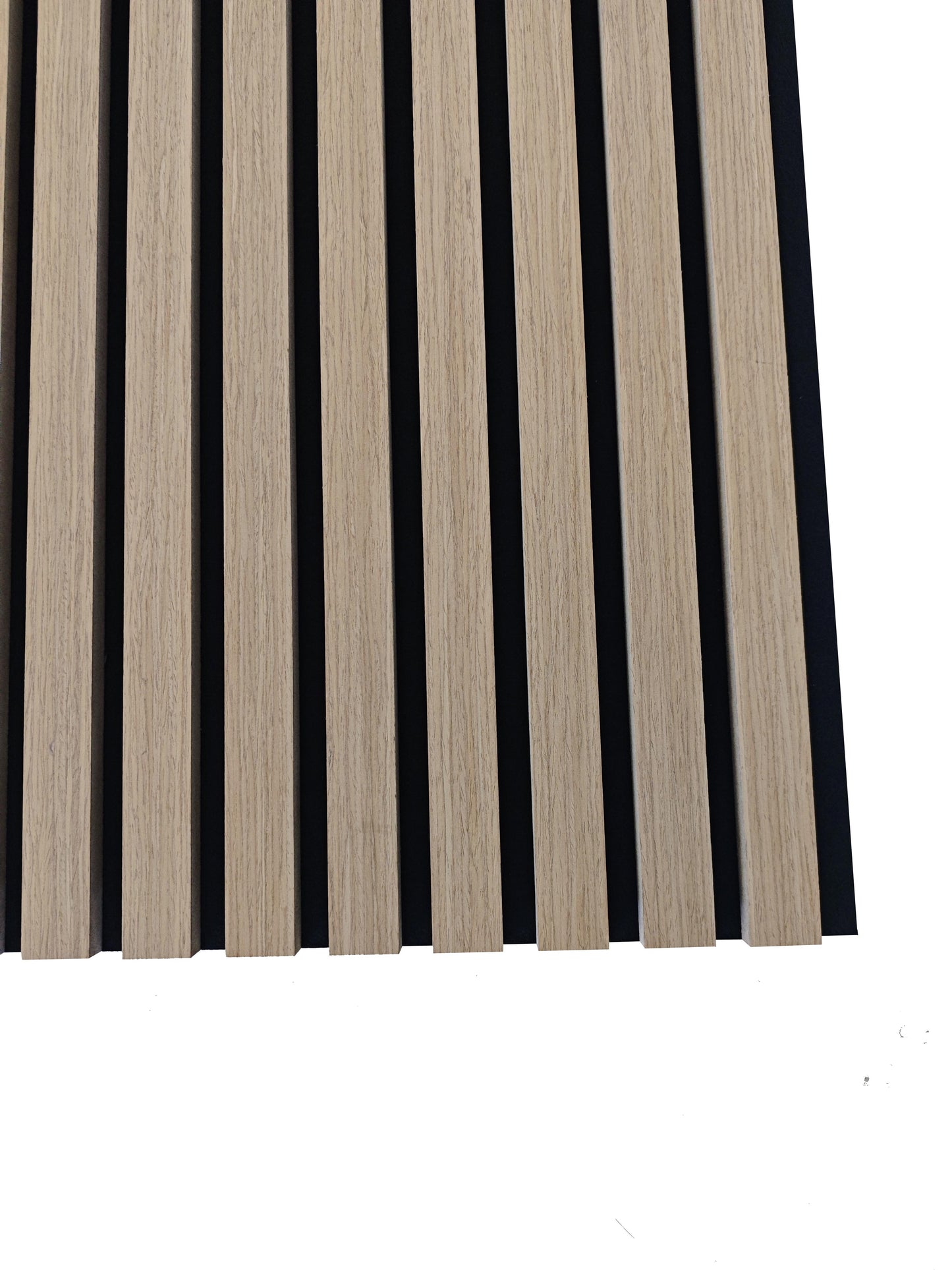 Set di 2/3 pannelli decorativi fonoassorbenti in legno MDF, 260 cm × 30 cm, Sp 21 mm, Color rovere naturale/chiaro/scuro/noce/grigio chiaro (Copy)#Color rovere scuro