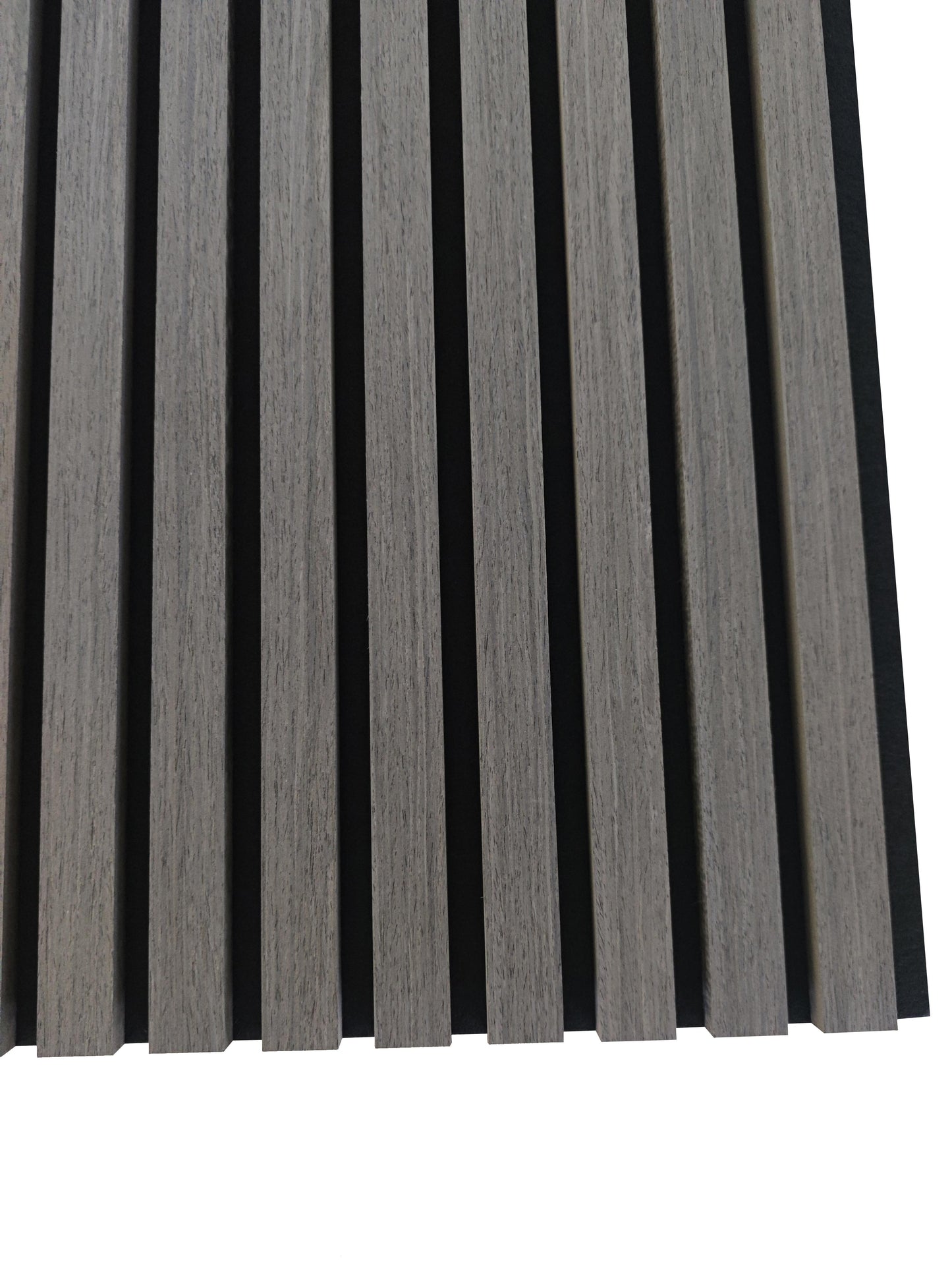 Set di 2/3 pannelli decorativi fonoassorbenti in legno MDF, 260 cm × 30 cm, Sp 21 mm, Color rovere naturale/chiaro/scuro/noce/grigio chiaro (Copy)#Color rovere grigio chiaro