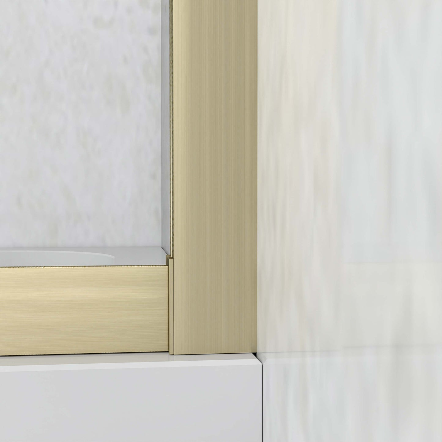 Box Doccia Semicircolare 80-90X80-90 cm H.190 Oro Spazzolato Porta Scorrevole Vetro 6 mm Trasparente Anticalcare, Piatto Doccia Bianco