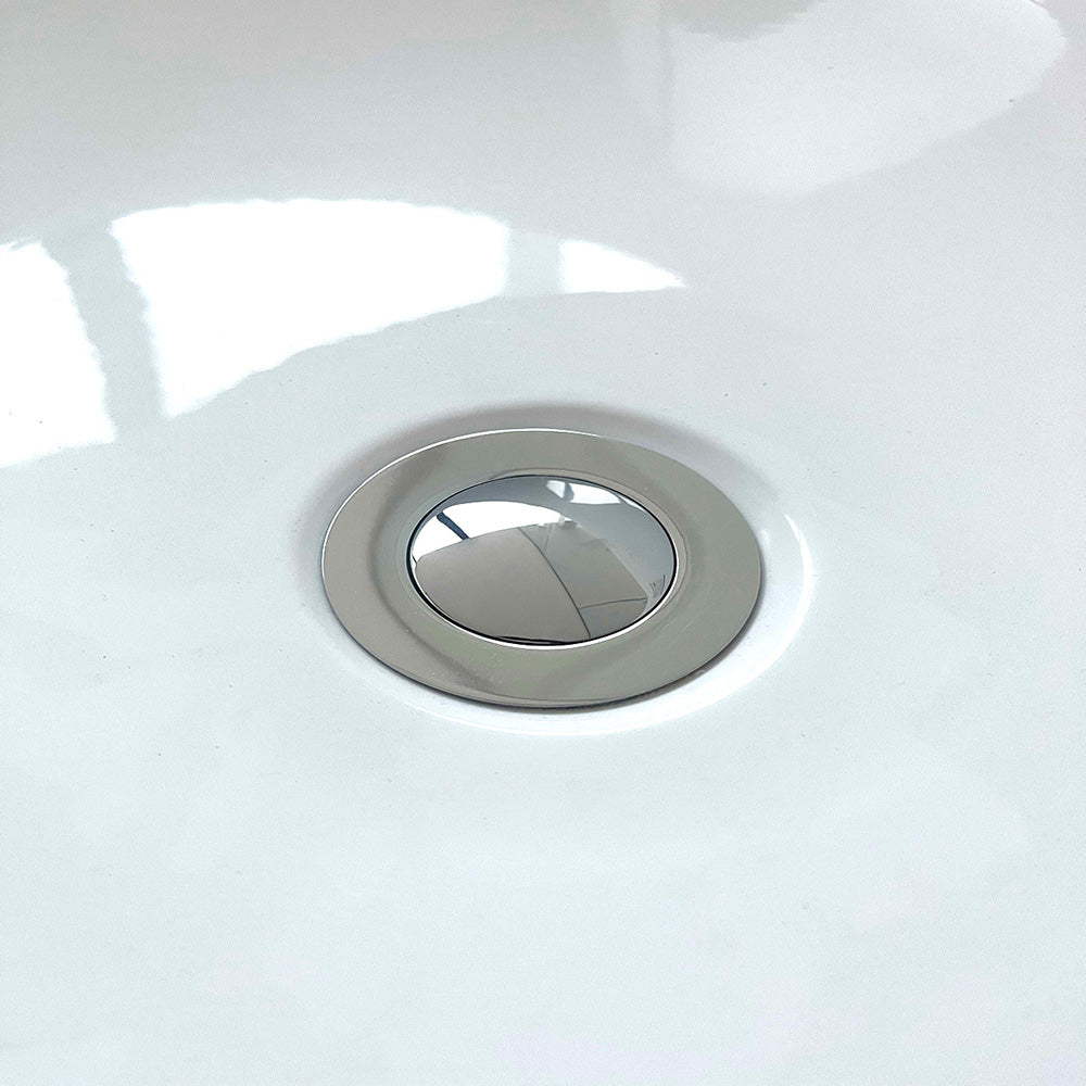 Vasca da Bagno a Isola Freestanding in Acrilico da 170x80x58 cm/150x72x56 cm, Colore Bianco, Forma Rettangolare