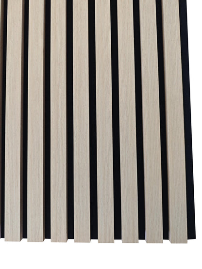 Set di 2/3 pannelli decorativi fonoassorbenti in legno MDF, 260 cm × 30 cm, Sp 21 mm, Color rovere naturale/chiaro/scuro/noce/grigio chiaro (Copy)#Color rovere naturale