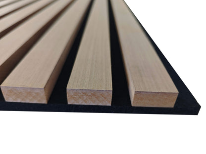 Set di 2/3 pannelli decorativi fonoassorbenti in legno MDF, 260 cm × 30 cm, Sp 21 mm, Color rovere naturale/chiaro/scuro/noce/grigio chiaro (Copy)#Color rovere chiaro