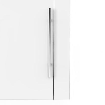 Aica Mobile Bagno Monoblocco Sospeso 44×23×60 cm per Piccoli Spazi con Maniglia e Lavabo in Alluminio