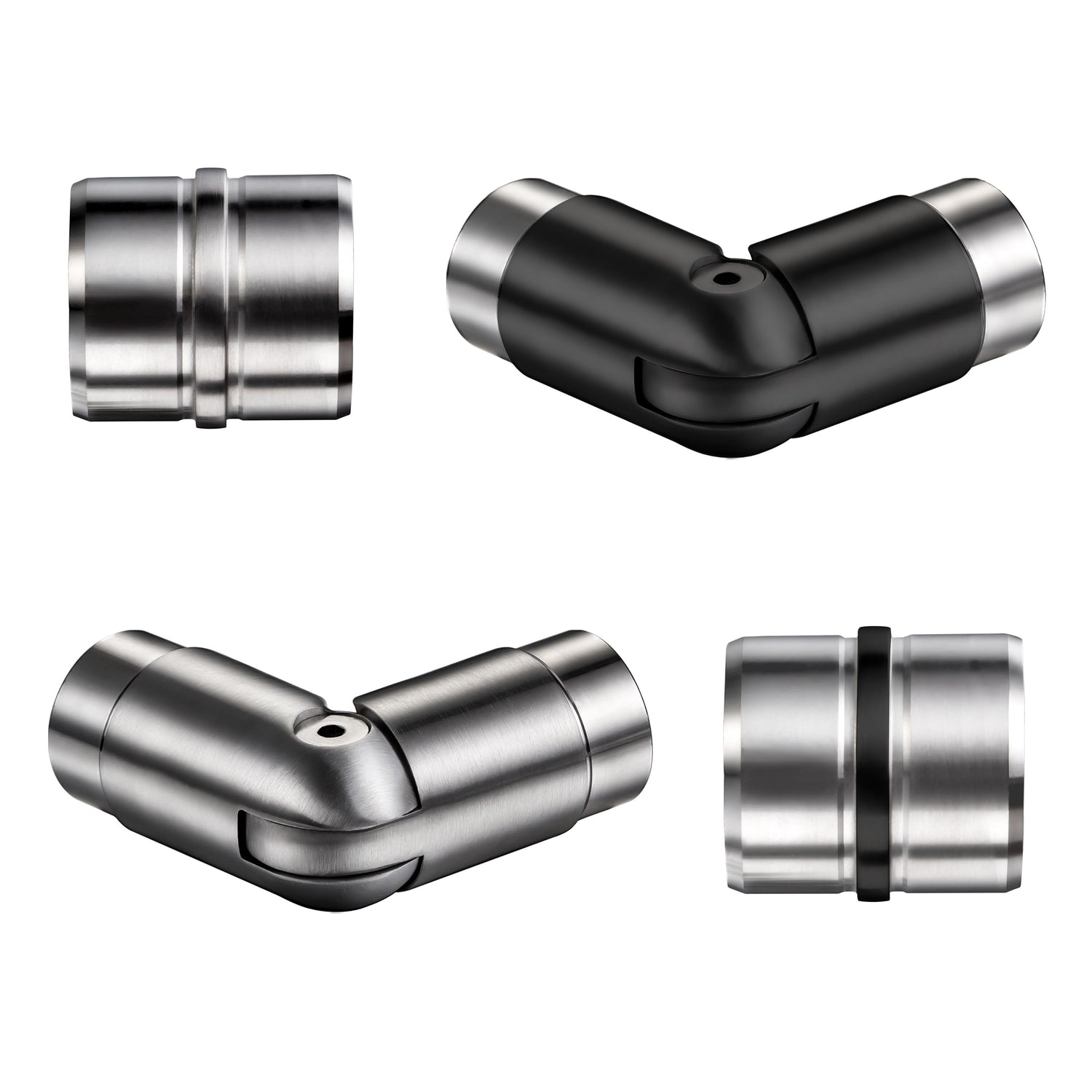 Connettore regolabile /Connettore dritto in acciaio inox 304 per corrimano Ø42.2/42.4mm parete