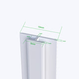 H.210cm Pannello Doccia ad Angolo Realizzato in Alluminio da 3mm con Profili Finitura Bianco Opaco per Rivestimento Parete Bagno - Consegna gratuita