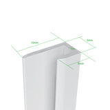 Pannello Doccia Realizzato in Alluminio Spessore 3mm con Profili Finitura Bianco Opaco per Rivestimento Parete Bagno - Consegna gratuita