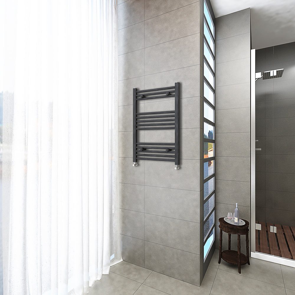 Termoarredo Bagno Scaldasalviette Acciaio Radiatore Calorifero Termosifone Grigio Antracite Opaco