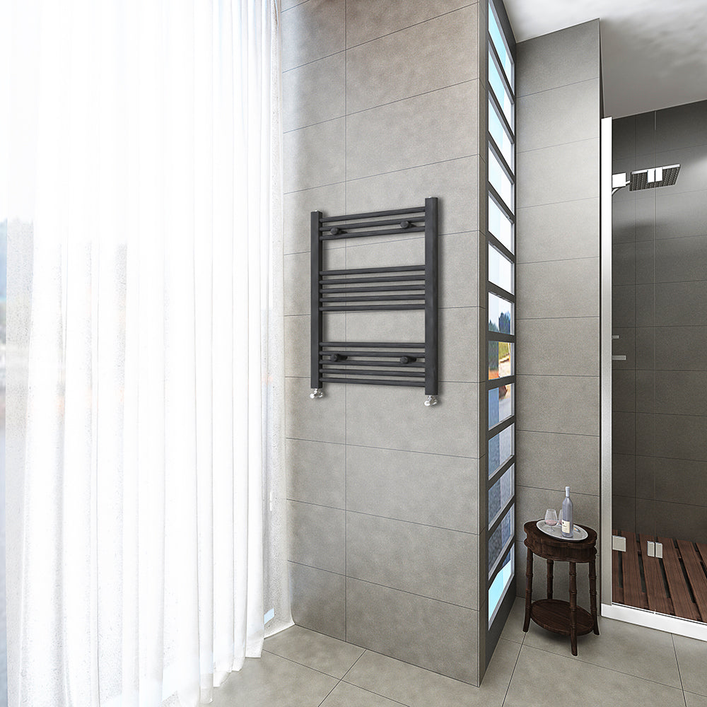 Termoarredo Bagno Scaldasalviette Acciaio Radiatore Calorifero Termosifone Grigio Antracite Opaco