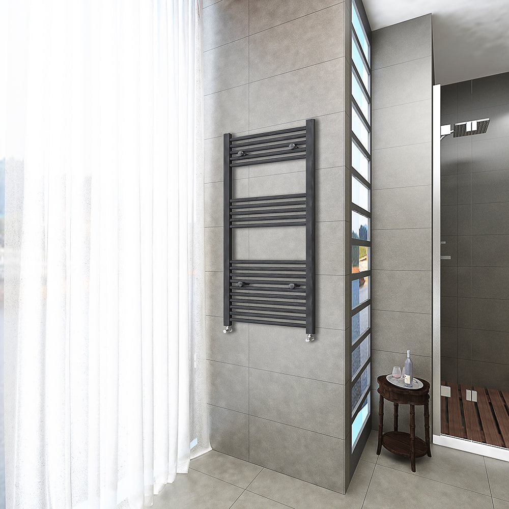 Termoarredo Bagno Scaldasalviette Acciaio Radiatore Calorifero Termosifone Grigio Antracite Opaco