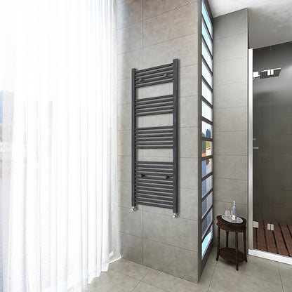 Termoarredo Bagno Scaldasalviette Acciaio Radiatore Calorifero Termosifone Grigio Antracite Opaco