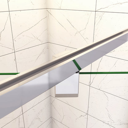 185cm Box Doccia per Nicchia Porta Girevole Battente Vetro Temperato 5 mm Trasparente Profili Cromati Lucidi Misura